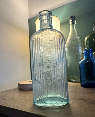 Antique aqua ribbed - aqua, poison