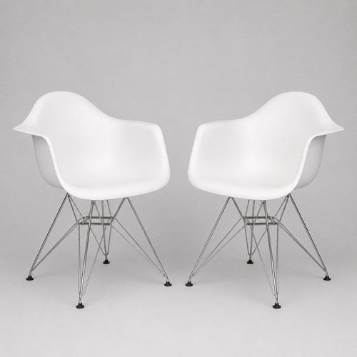Pair vitra eames plastic - of,