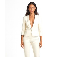 LOFT Ann Taylor White Jacquard