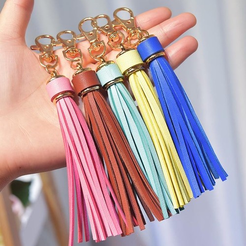 Tassel handbag key chain - handbag,