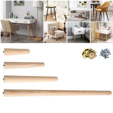4x Wooden Legs Tapered Pine