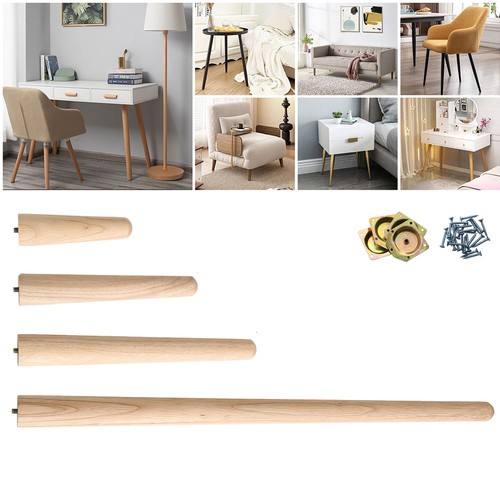 Wooden legs tapered - 4x, pine