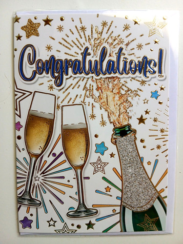 Congratulations greeting card - congratulations,
