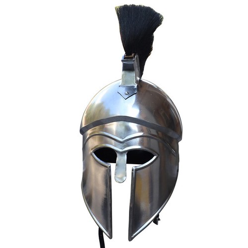 Greek warrior helmet - helmet, black