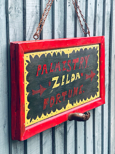 Vintage hand painted palmistry - vintage,
