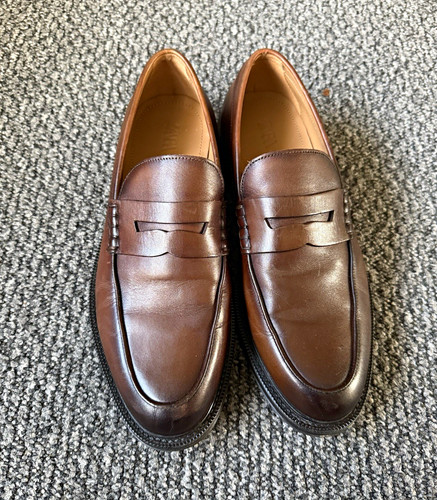 Zara men brown leather - men's, penny