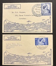 GB 1948  30th Philatelic Congress   Postmarks On Silver Wed High & Low  Values