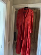 Zara Long Red Dress V Neck