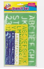 5mm 10mm 20mm & 30mm Set 4 Upper Case Alphabet & Number Lettering Stencil Sets