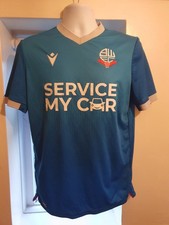 Bolton Wanderers 2022/23 Macron Away Football Shirt Blue Mens Medium