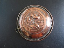 Antique/vintage copper tin lined jello mold brass hanging ring farmhouse kitchen