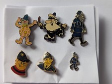 Enamel Police Pin Badges Characters Lot Of 6 #1