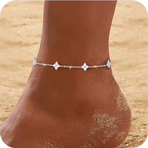 925 sterling silver - silver, clover