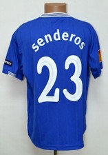 EVERTON MATCH UN WORN SIGNED EUROPA LEAGUE 2009/2010 FOOTBALL SHIRT SENDEROS