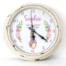 Personalised Wall Clock Rabbit