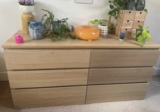 IKEA Malm 6-Drawer Chest Oak