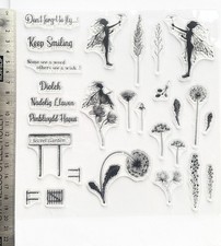 Clear rubber stamp fairy girl