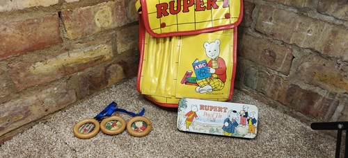 Vintage rupert the bear - bear, bag