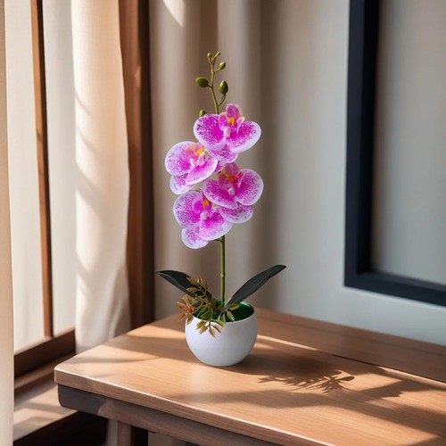 Artificial orchid plant pot - artificial,