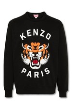 Men's Black Kenzo Lucky Tiger Embroidered Sweatshirt RRP £310