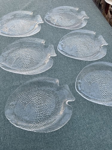 Vintage french arcoroc - vintage, fish
