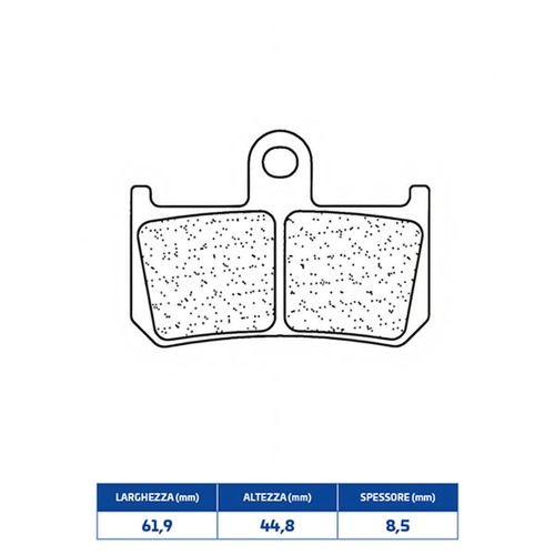 Sintered front brake - sintered, pads