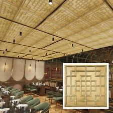 Pressed Tin Ceiling Tile 3D embossed wall panels for Cafe Club PL82 10pcs