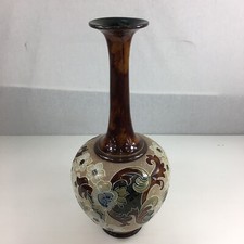 Antique Art Nouveau Doulton Lambeth Slateps Large Vase Stoneware 40cm High
