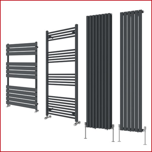Anthracite flat panel oval - flat,