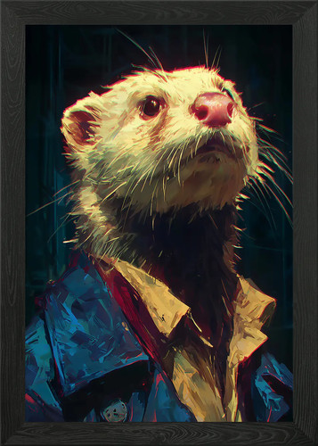 Ferret trench coat - ferret, framed