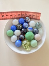 Vintage Lot Of 20 x Mixed Milky & Clear Coloured Old Marbles,  (lot 8)