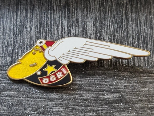 Vintage ogri enamel pin badge - vintage,