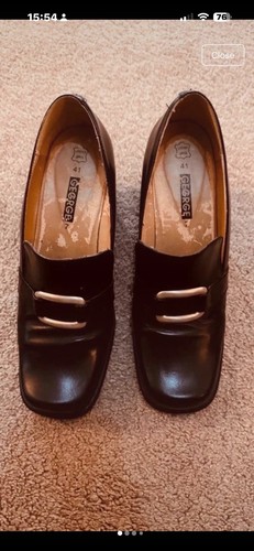 Women leather court shoes - leather,