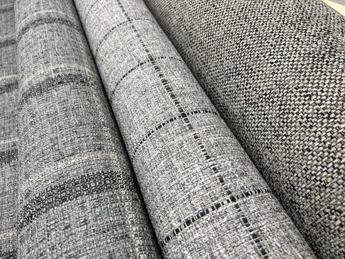 Grey upholstery chunky checks - grey,