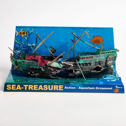 Sunken ship aquarium boat - sunken,