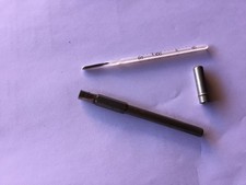 Vintage glass Thermometer in metal case  medical clinical