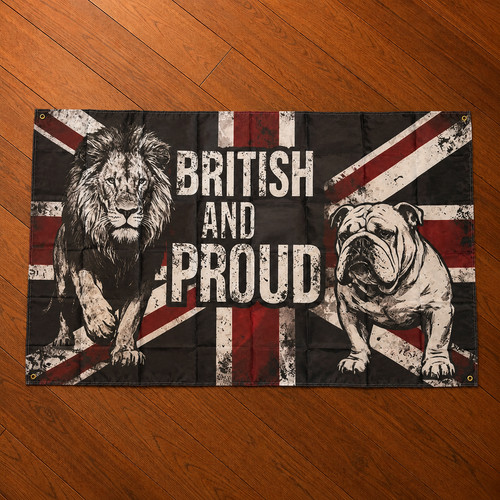 British and proud flag 5x3ft - flag,