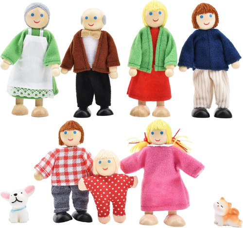 Wooden dolls house - wooden, with