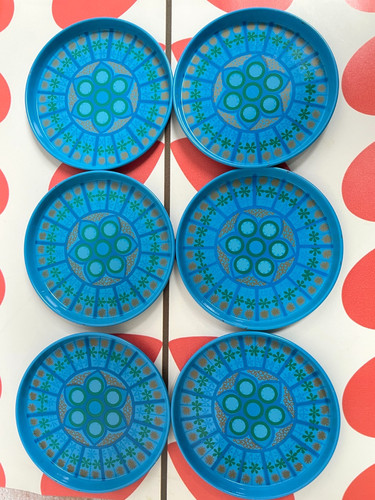 Set vintage blue retro - set,
