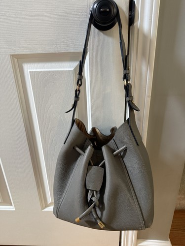 Mcm bucket bag grey leather - mcm,