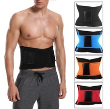 Waist Trainer Cincher Trimmer Sweat Belt Men's Shapewear Sports Gym Body Shaper