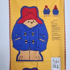 Paddington Bear Fabric Panel 1999 ROSE & HUBBLE Pillow Cut Sew
