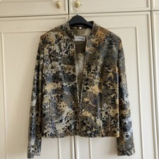 Ladies Real Leather short  Jacket - camouflage  Size 16 uk 