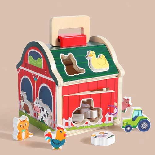 Wooden activity cube shape - activity,