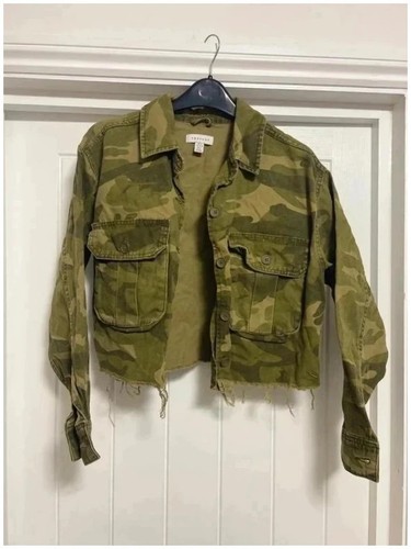 Topshop khaki army print