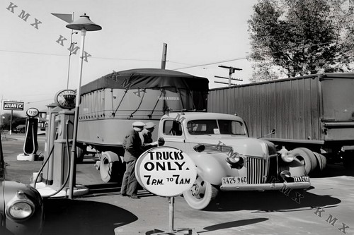 1930 truck fuel stop - 1930's,
