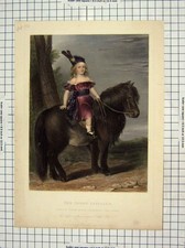 Original Old Antique Print