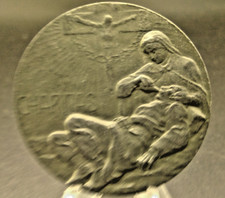 WW1 Austrian Red Cross zinc medal,1914-1915,44.8mm.Soldier , Nurse & Cross 