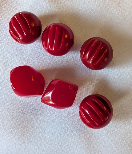 Vintage cherry red carved - 6, &
