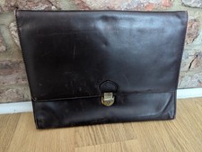 Joseph Verity London Black Leather Documents Briefcase